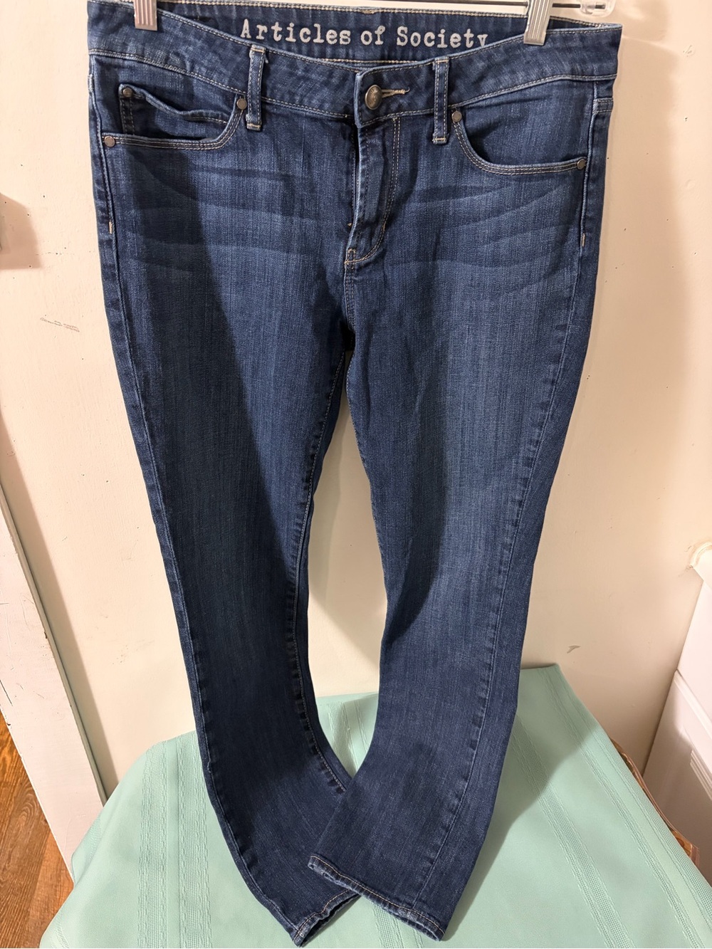 Articles of Society Dark Blue Women's Straight Leg Jeans